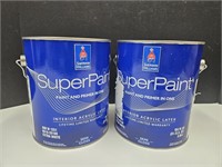 2 G Sherwin Semi Gloss White Paint & Primer in 1