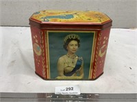 Queen Elizabeth II Vintage Biscuit Tin