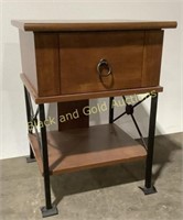 Pressed Wood and Steel Framed End Table