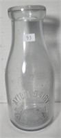 AYTON DAIRY EMBOSSED MILK BOTTLE PINT McCARR