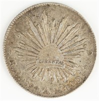 Coin 1894 8 Reales Mexico Libertad Silver Coin-VF