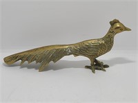 Vtg Brass Young Peacock Figurine