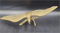 Vintage Brass Perched Eagle 17" Wingspan