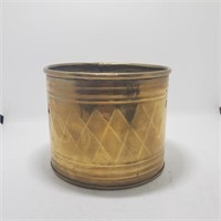 Vintage Brass Barrel Planter 4.5 Inches Tall