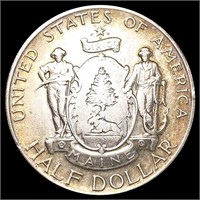 1920 Maine Half Dollar NEARLY UNCIRCULATED