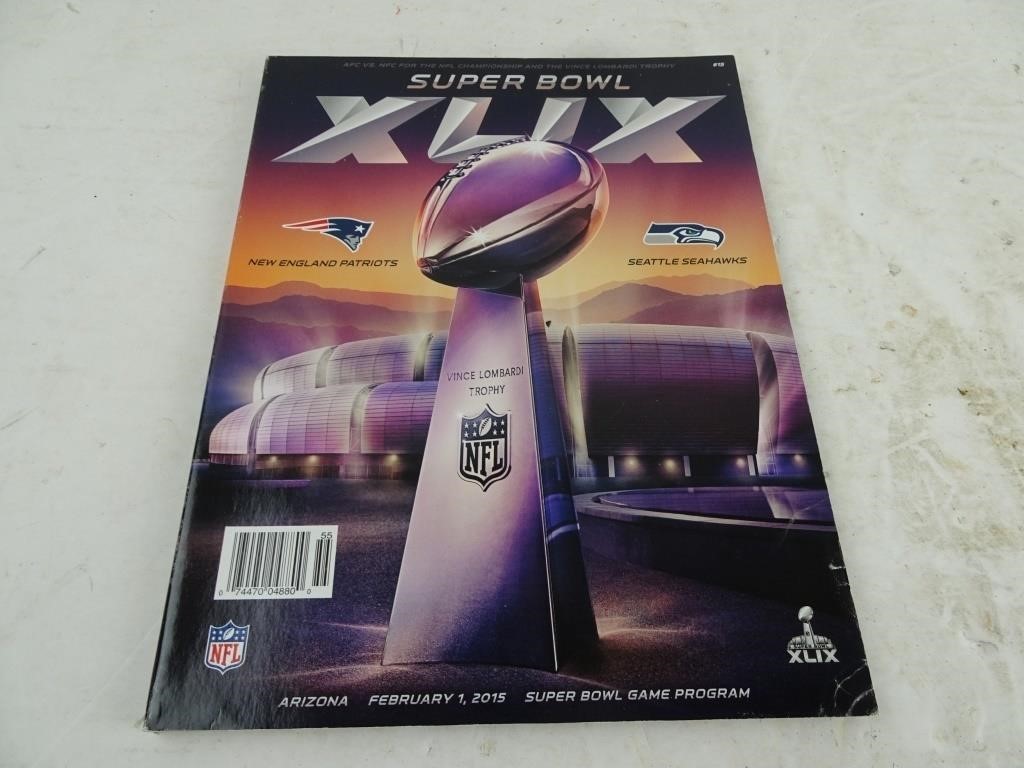 Super Bowl XLIX 2015 Game Program - Patriots Vs.