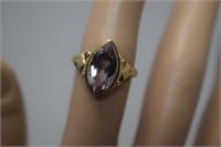 10K Gold & Semi Precious Stone Ring  Sz 6-3/4