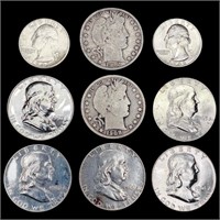 [9] Varied SilveCoinage [1908-S, 1912-D, 1942,
