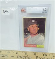 Mickey Mantle NY Yankees 1961 graded 5.5 EX