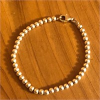 Sterling Silver Bead Beaded Ball Bracelet