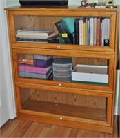 3-Section Glass Front Bookcase