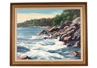 Clarence Ira Dreisbach Ocean Scene Oil Painting