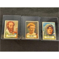 (3) 1952 Topps Look N See Cards