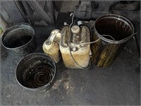 Oil Buckets and Cans