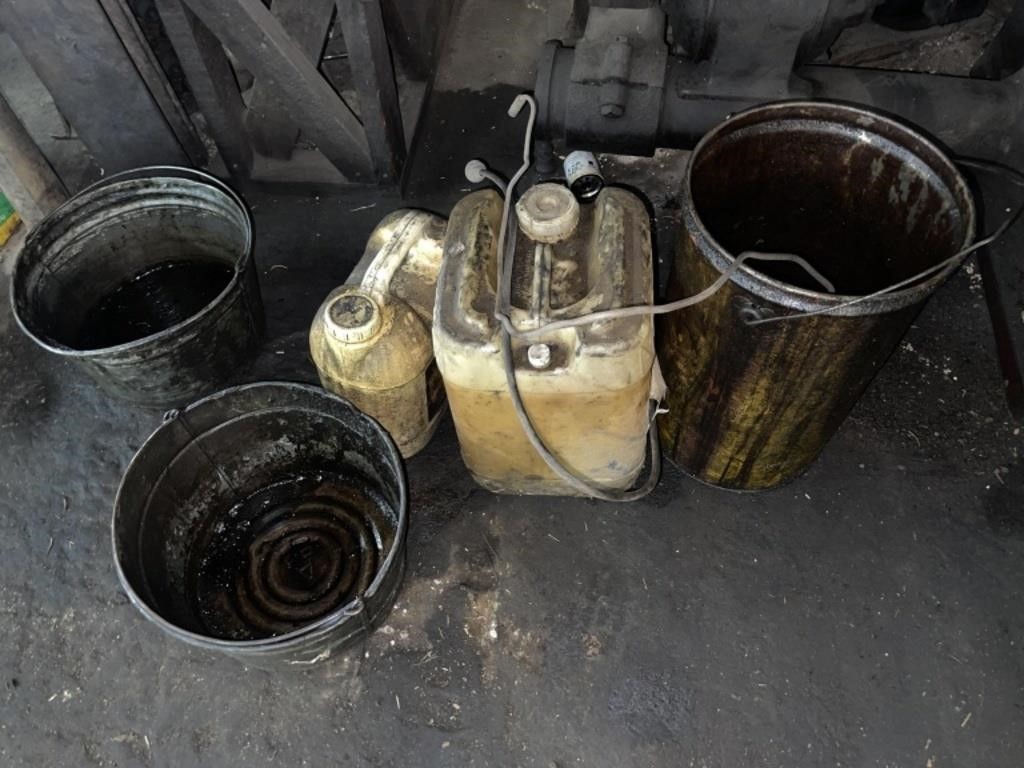 Oil Buckets and Cans