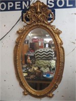 ANTIQUE FRENCH STYLE WALL MIRROR 49"T X 27"W