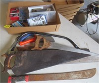 Corn knife, saws, hardware items