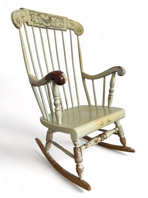 Vintage Hitchcock Style Stenciled Rocking Chair