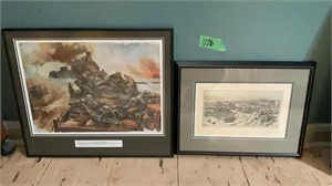 2-German wartime framed prints