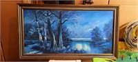 53 1/2" x 29 1/2" framed painting