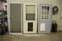 Exterior Door w/Dog Door, Storm Door w/Dog Door &