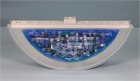 Kelemen Kuatro Art Glass Menorah