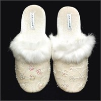 Fuzzy slippers Laura Ashley Size L: 8-9
