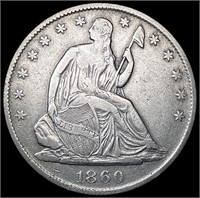 1860-S Seated Liberty Half Dollar CLOSELY UNCIRCUL