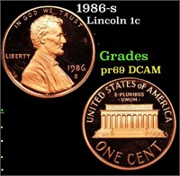 Proof 1986-s Lincoln Cent 1c Grades GEM++ Proof De