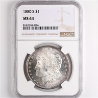 1880-S Morgan Dollar NGC MS64