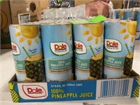 Dole 100% pineapple juice 24-cans