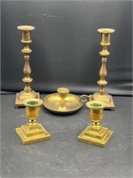 Vintage brass candleholders