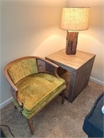 End Table, Lamps, Chair
