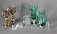 Glass Ware and Candle Holders