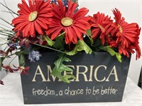 America Themed Wall Art or Table Top  Box 13x8