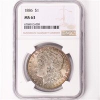 1886 Morgan Dollar NGC MS63