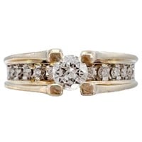 Very Fine 1/2 CT Diamond Wedding Ring 14k Gold