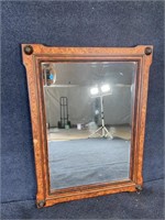PAINT DECORATED CONTEMPORARY BEVELED MIRROR