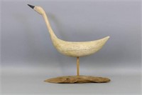 Hand Carved & Painted Shorebird on Stand by