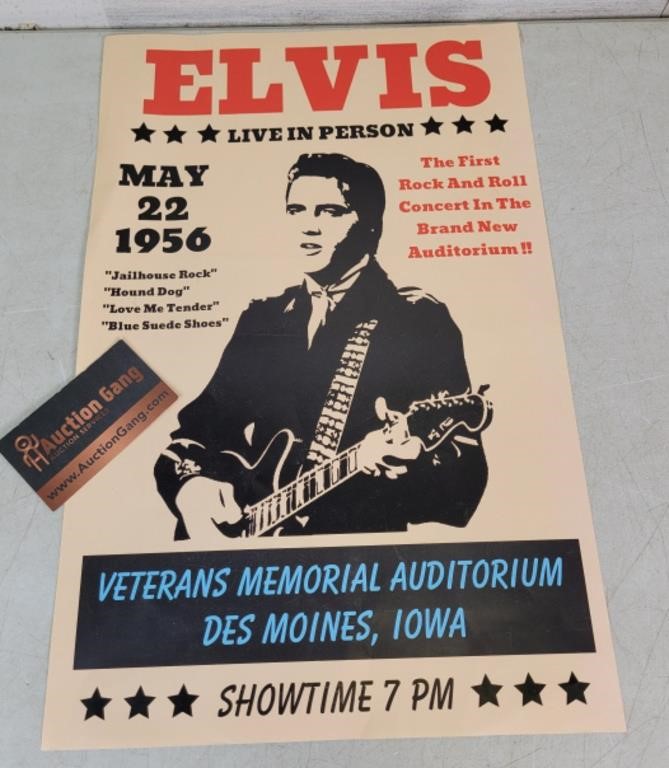 Elvis Advertisement Veterans Auditorium 1956 11"