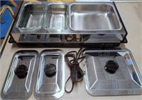 West Bend Three Part Electric Buffet Server