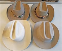 Four Cowboy Hats All Size 6 7/8