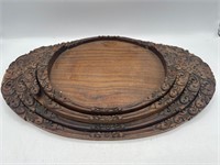 Vintage wooden nesting trays