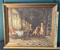 Vintage Painting Of A Dinner