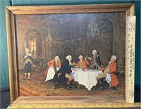 Vintage Painting Of 1700s Dinner