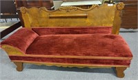 Antique settee, folds out to bed