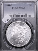 1881 S PCGS MS63 MORGAN DOLLAR