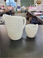 Milk glass pitchers