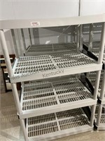 2 storage shelves approximately 56” tall molded