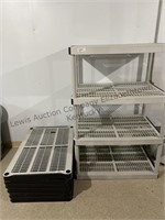 2 Storage racks approximately 56” tall appears to